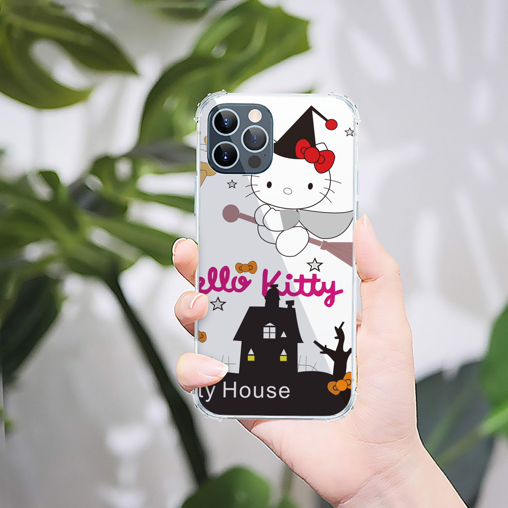 （画像用） Hello Kitty ハローキティ 【iPhone 12シリーズ対応】透明スマホケース（クリアソフトケース）